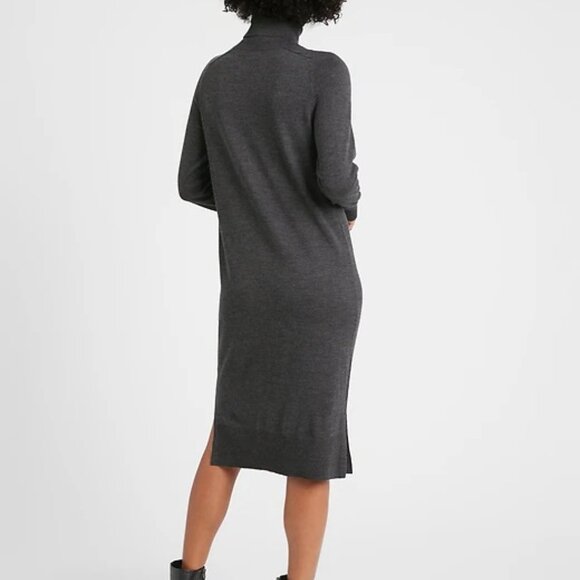 NWT Banana Republic Washable Merino Sweater Dress Grey XS - Picture 8 of 8